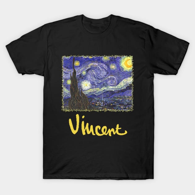 Starry Night by Vincent van Gogh T-Shirt by MasterpieceCafe